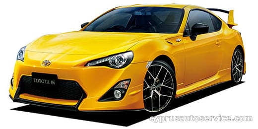 TOYOTA 86 GT YELLOW LIMITED AERO PACKAGE FT