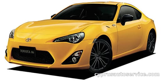 TOYOTA 86 GT YELLOW LIMITED