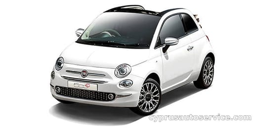 FIAT 500C IVORY TOP